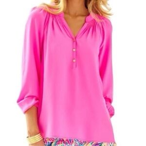 Lilly Pulitzer Bright Pink Blouse